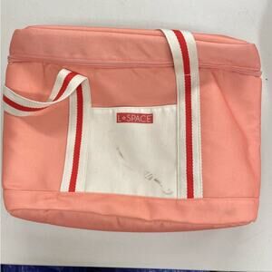 L Space Peach Portable Cooler Insulated Beach Bag